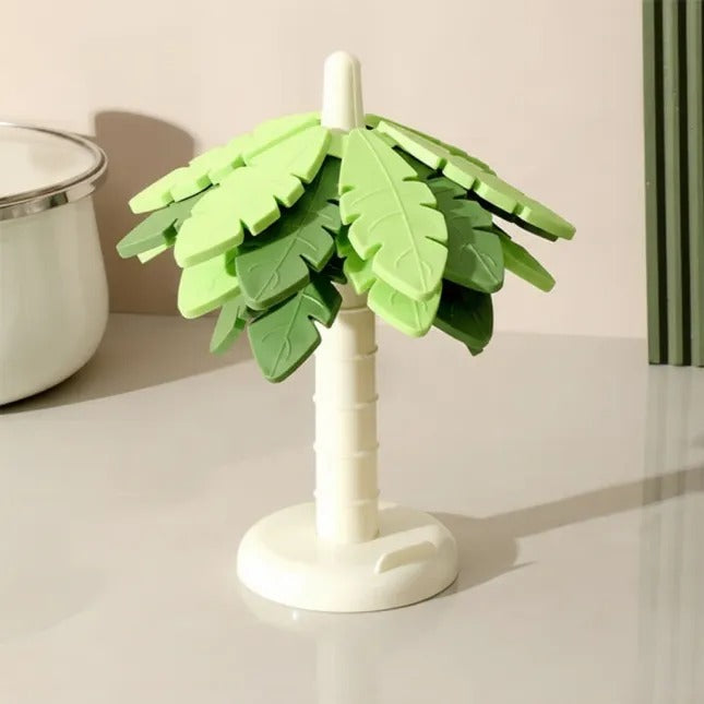 TPR Coconut Tree Heat Resistant Coaster Set