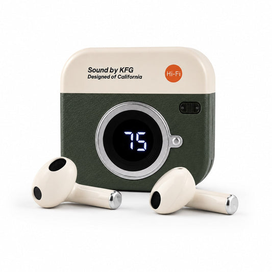 Q86 Retro Camera Design TWS Bluetooth Earbuds