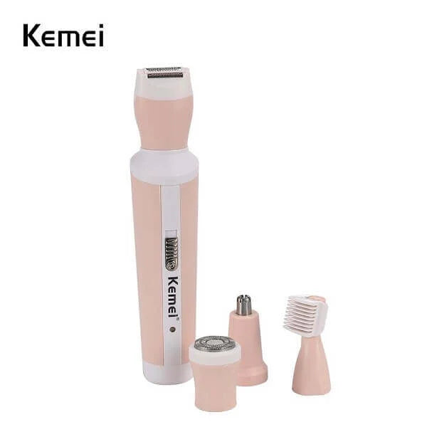 Kemei KM-3024 4 in 1 Rechargeable Trimmer For Women